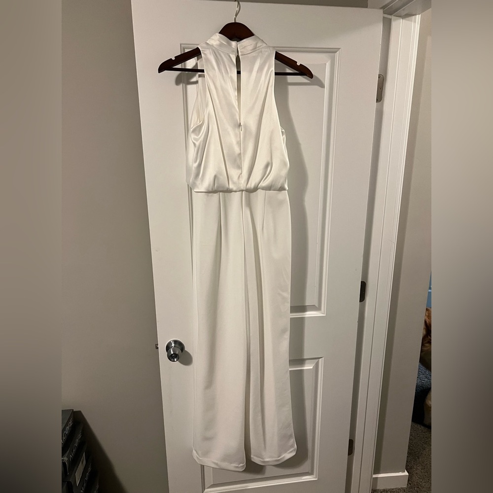 Adrianna Papell White Jumpsuit